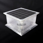 Lampes solaires d'extérieur géométriques transparentes à 3 couleurs
