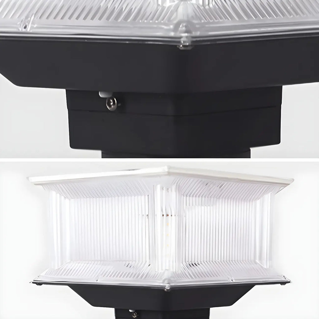 Lampes solaires d'extérieur géométriques transparentes à 3 couleurs