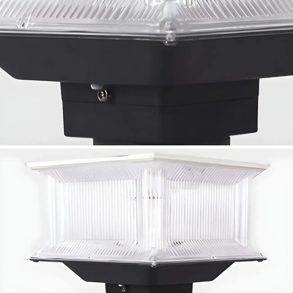 Lampes solaires d'extérieur géométriques transparentes à 3 couleurs
