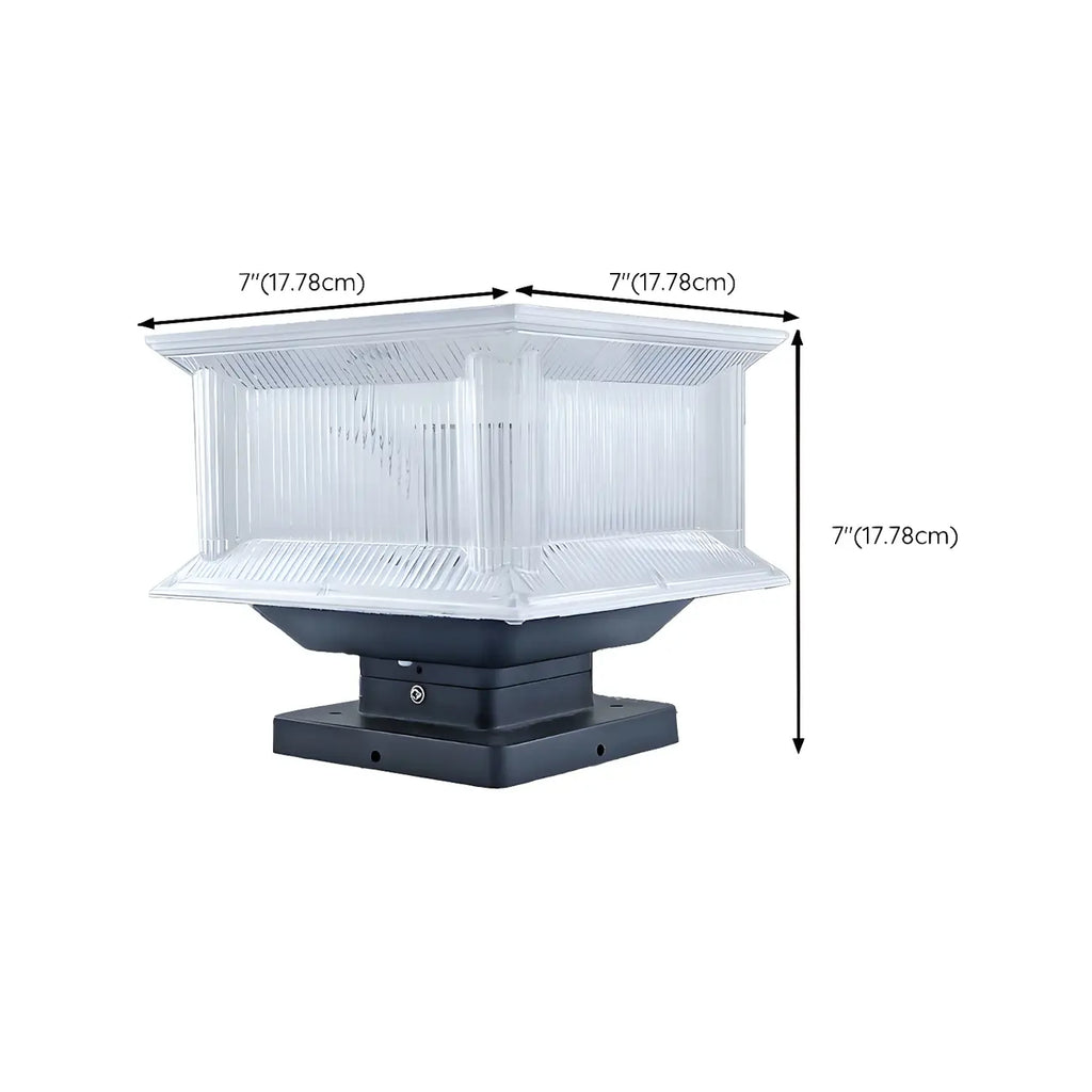 Lampes solaires d'extérieur géométriques transparentes à 3 couleurs