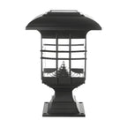 Lampes solaires d'extérieur rectangulaires noires et transparentes