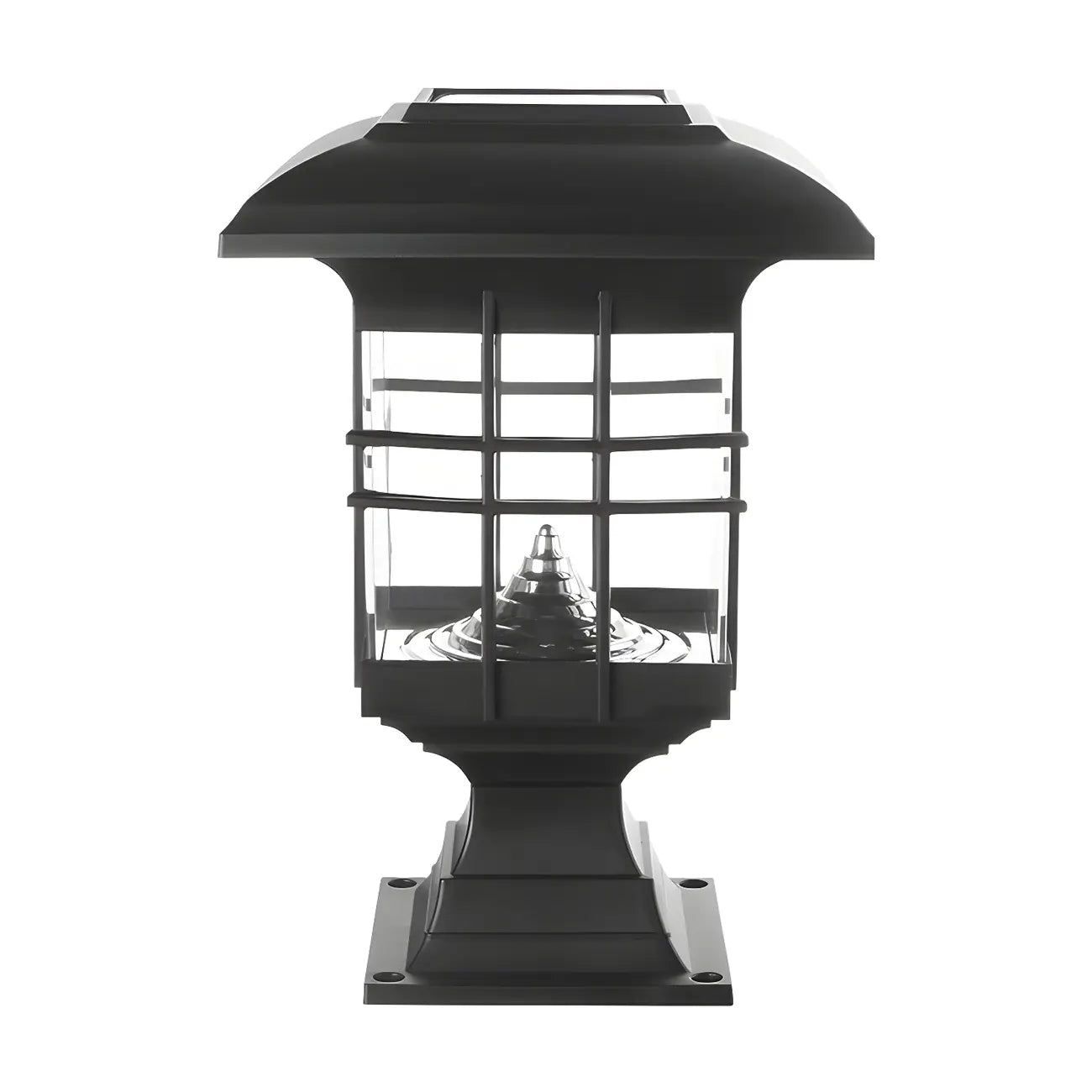 Lampes solaires d'extérieur rectangulaires noires et transparentes