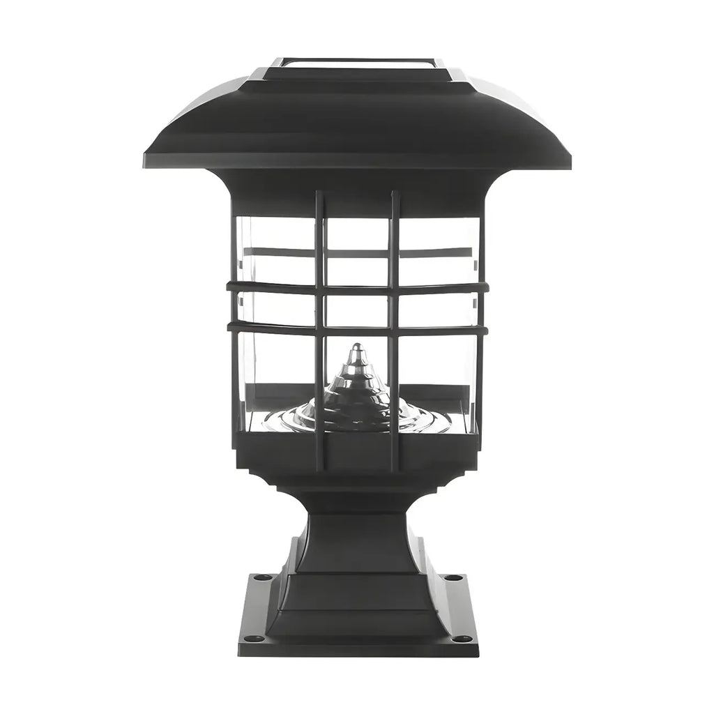 Lampes solaires d'extérieur rectangulaires noires et transparentes