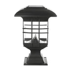 Lampes solaires d'extérieur rectangulaires noires et transparentes