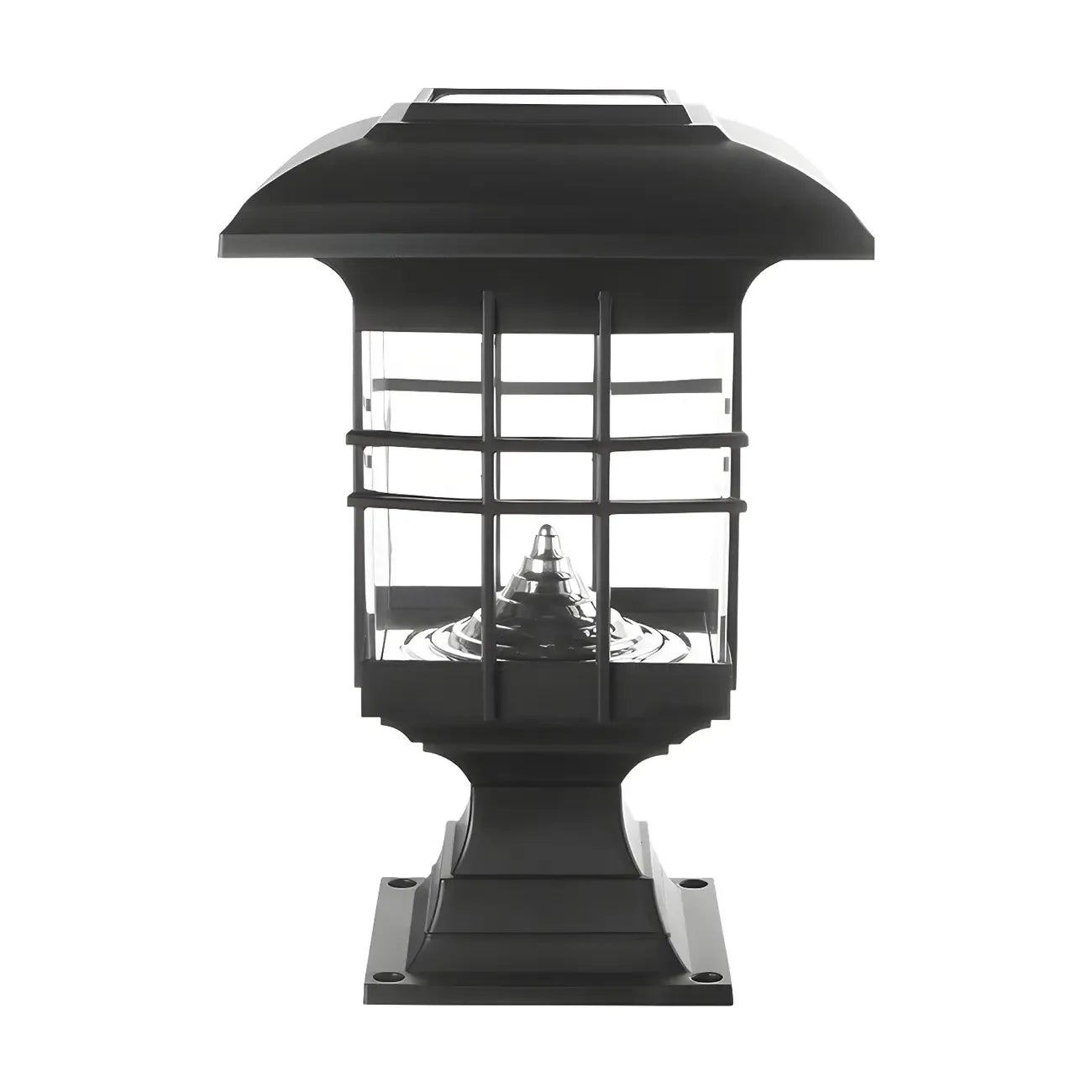 Lampes solaires d'extérieur rectangulaires noires et transparentes