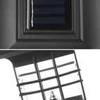Lampes solaires d'extérieur rectangulaires noires et transparentes