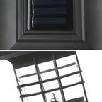 Lampes solaires d'extérieur rectangulaires noires et transparentes