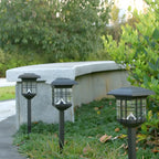 Lampes solaires d'extérieur rectangulaires noires et transparentes
