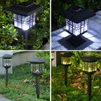 Lampes solaires d'extérieur rectangulaires noires et transparentes
