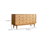 Commode double nordique en bois de cerisier naturel avec tiroirs