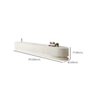 Meuble TV moderne en bois blanc, long et cannelé, avec tiroirs (79 pouces)