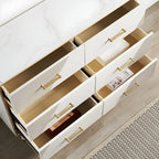 Coffres de rangement en bois beige glamour avec accents dorés