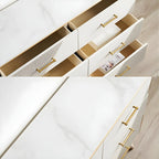 Coffres de rangement en bois beige glamour avec accents dorés