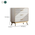 Coffres de rangement en bois beige glamour avec accents dorés