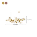 Suspension ovale en verre blanc et verre doré à un niveau