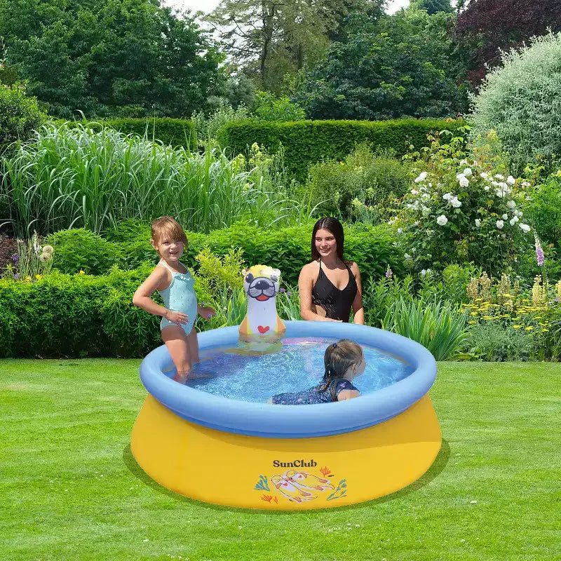 JLeisure Sun Club 12010 Piscine gonflable d'extérieur pour enfants, de 152 cm x 42 cm, pour 1 à 2 personnes, avec effet 3D, bleue