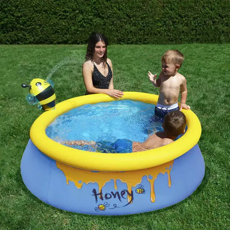 JLeisure Sun Club 12010 Piscine gonflable d'extérieur pour enfants, de 152 cm x 42 cm, pour 1 à 2 personnes, avec effet 3D, bleue