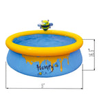 JLeisure Sun Club 12010 Piscine gonflable d'extérieur pour enfants, de 152 cm x 42 cm, pour 1 à 2 personnes, avec effet 3D, bleue