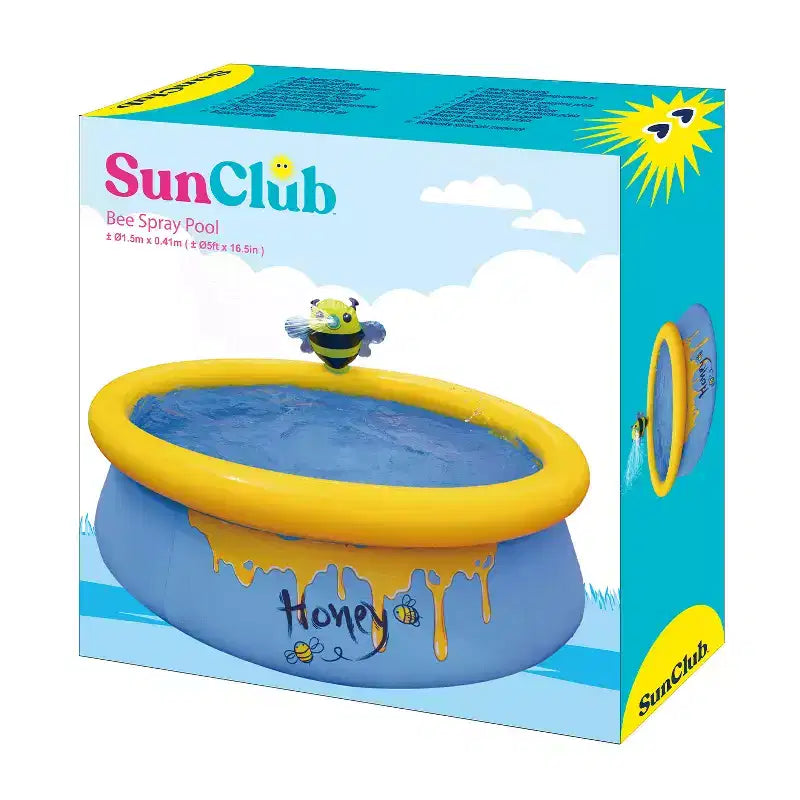 JLeisure Sun Club 12010 Piscine gonflable d'extérieur pour enfants, de 152 cm x 42 cm, pour 1 à 2 personnes, avec effet 3D, bleue
