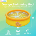 JLeisure Sun Club 12010 Piscine gonflable d'extérieur pour enfants, de 152 cm x 42 cm, pour 1 à 2 personnes, avec effet 3D, bleue