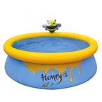 JLeisure Sun Club 12010 Piscine gonflable d'extérieur pour enfants, de 152 cm x 42 cm, pour 1 à 2 personnes, avec effet 3D, bleue