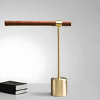Lampe de chevet moderne linéaire dorée à LED en acrylique, à intensité variable