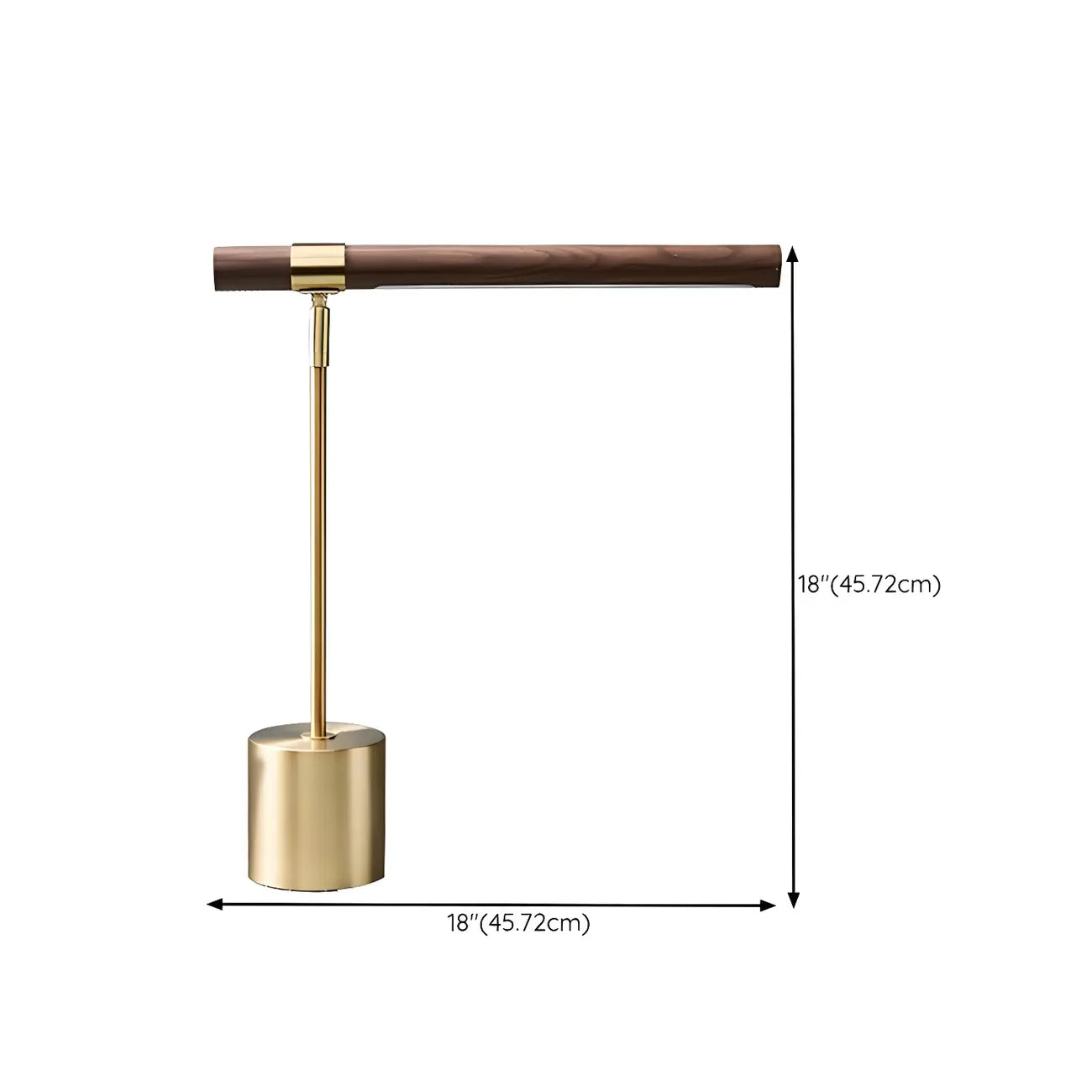 Lampe de chevet moderne linéaire dorée à LED en acrylique, à intensité variable