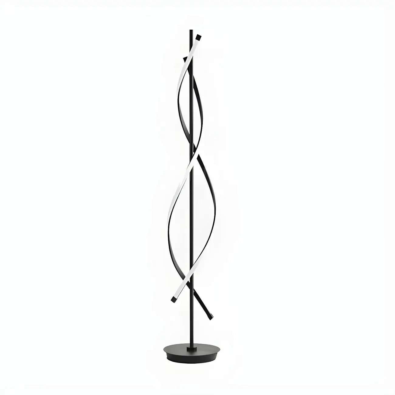 Lampadaire moderne à LED 3 couleurs, forme torsadée et linéaire, pour salon