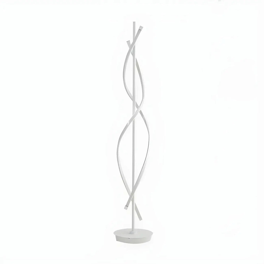 Lampadaire moderne à LED 3 couleurs, forme torsadée et linéaire, pour salon