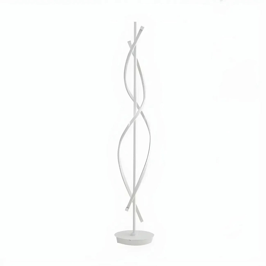 Lampadaire moderne à LED 3 couleurs, forme torsadée et linéaire, pour salon