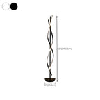 Lampadaire moderne à LED 3 couleurs, forme torsadée et linéaire, pour salon