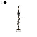 Lampadaire moderne à LED 3 couleurs, forme torsadée et linéaire, pour salon