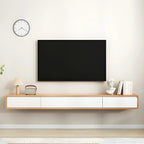 Meuble TV mural rectangulaire en bois avec rangement