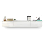 Meuble TV mural rectangulaire en bois avec rangement