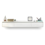 Meuble TV mural rectangulaire en bois avec rangement