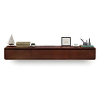 Meuble TV mural rectangulaire en bois avec rangement
