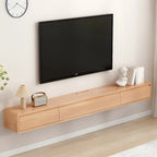 Meuble TV mural rectangulaire en bois avec rangement