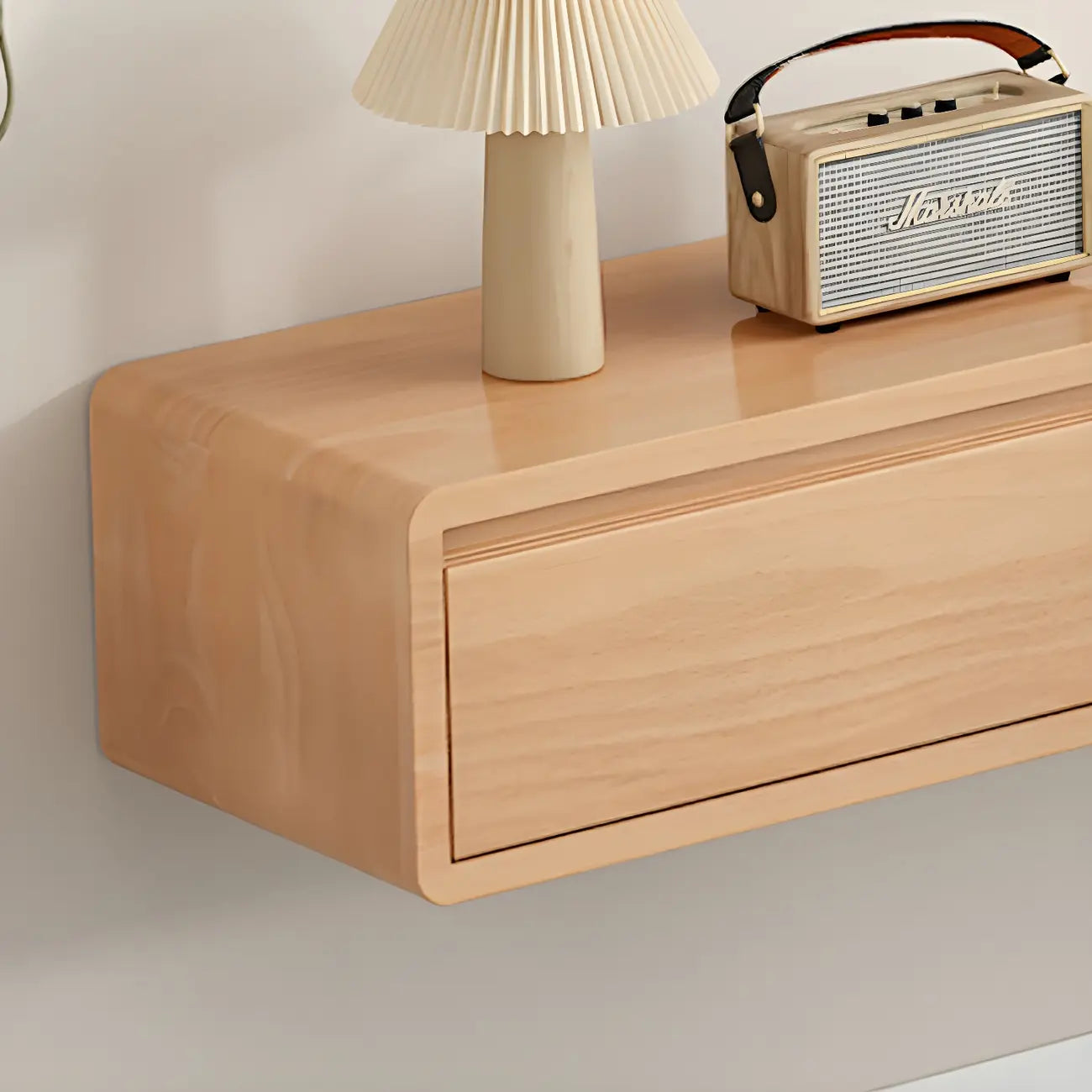Meuble TV mural rectangulaire en bois avec rangement