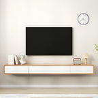 Meuble TV mural rectangulaire en bois avec rangement