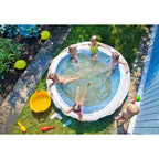 SCS Direct Aquamazing Grande Piscine Gonflable pour Enfants – Thème Bol de Ramen Mignon avec Coussinets et Accessoires de Jeu Flottants – Mesure 170 x 66 cm, Taille Familiale