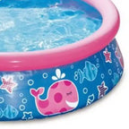 Piscine gonflable ronde Summer Waves P1000515B167 Quick Set de 1,52 m x 38 cm pour enfants et tout-petits, motif baleine rose