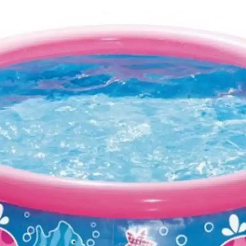Piscine gonflable ronde Summer Waves P1000515B167 Quick Set de 1,52 m x 38 cm pour enfants et tout-petits, motif baleine rose