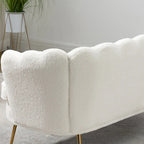 Causeuse rembourrée de style moderne du milieu du siècle, 59 W