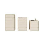 Commodes classiques en bois beige avec tiroirs à fermeture amortie