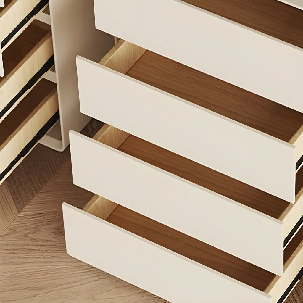 Commodes classiques en bois beige avec tiroirs à fermeture amortie