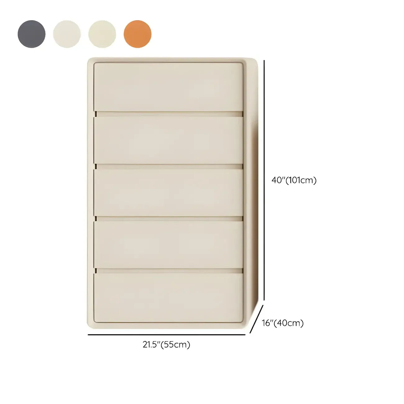 Commodes classiques en bois beige avec tiroirs à fermeture amortie