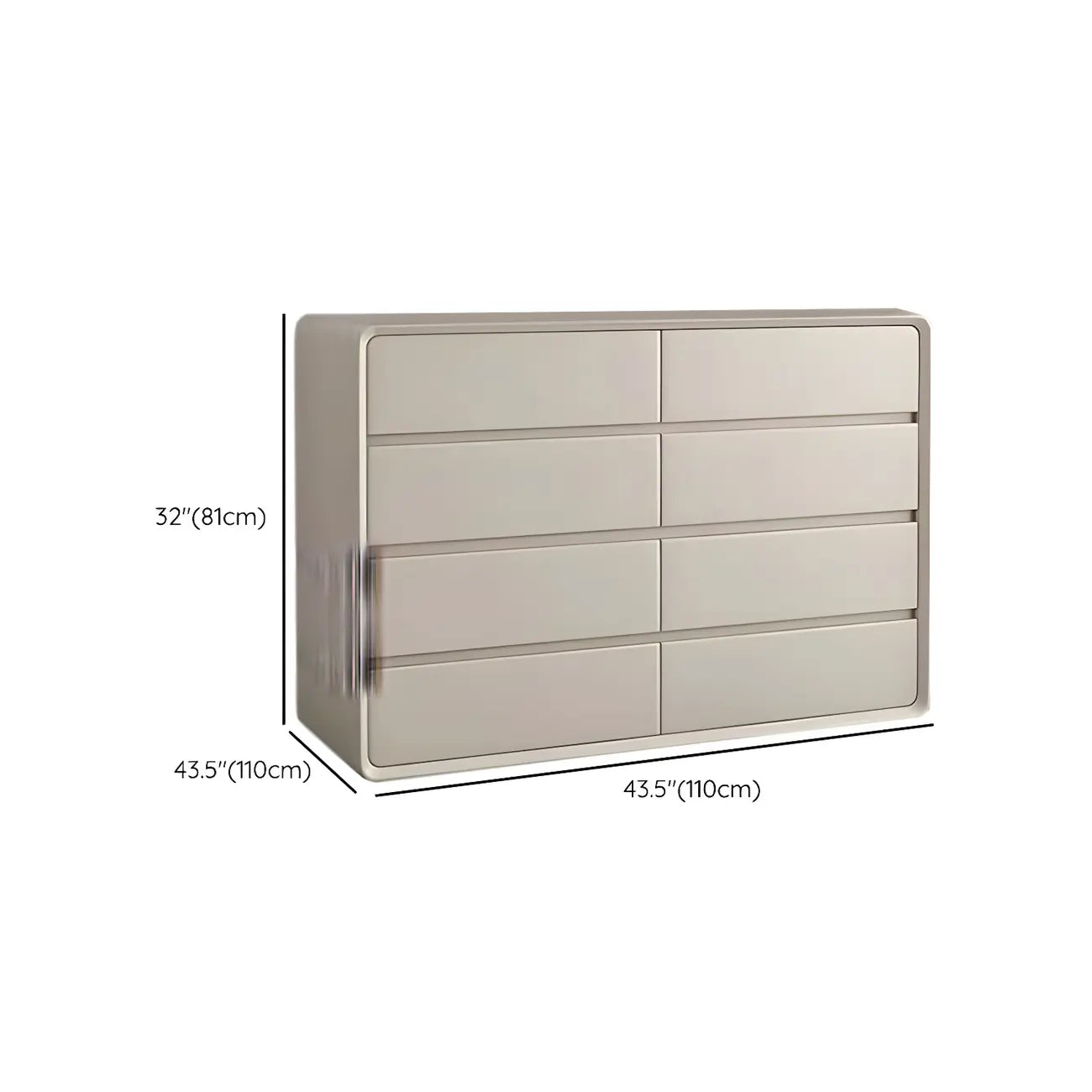 Commodes classiques en bois beige avec tiroirs à fermeture amortie