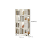 Bibliothèque à cinq niveaux sur roulettes, en bois brun noyer, style milieu du siècle