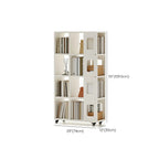Bibliothèque à cinq niveaux sur roulettes, en bois brun noyer, style milieu du siècle