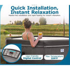 Spa portable avec parois en mousse rigide pour 6 personnes Pool Central Avenli Aegean
